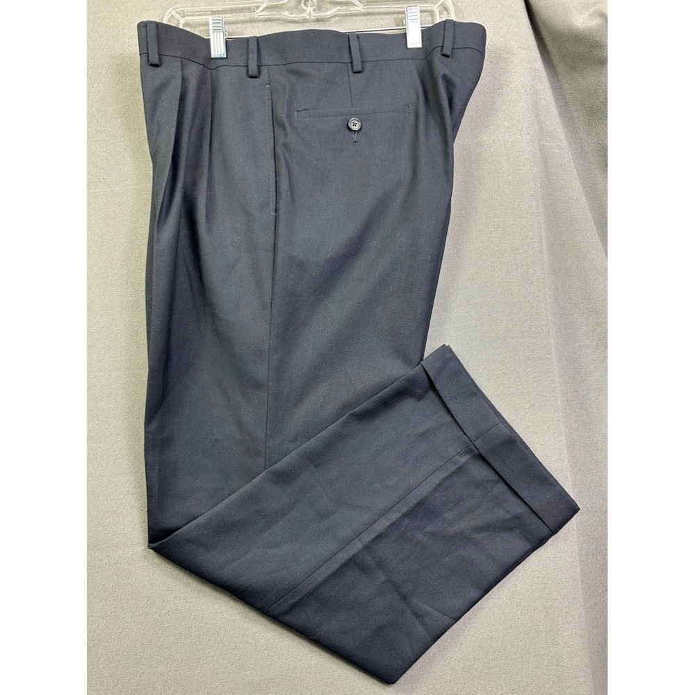 Lauren Ralph‎ Lauren Men Pleated Dress Pants Navy Blue Cuffed Trousers 38W x 29L